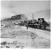 Brand i tåg och snögalleri vid Riksgränsen.