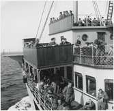 Allierade krigsfångar ombord på Drottning Victoria.