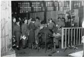 Registrering av allierade krigsfångar i Göteborg inför deras hemresa.