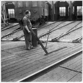 Statens Järnvägars lokstall i Norrköping. Statens Järnvägar, SJ Dg 234.