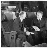 Interiör av Statens Järnvägar, SJ Bo5b personvagn.