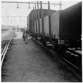 Kontroll av godsvagnar.