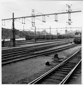 Växlar och dvärgsignaler på bangården norrut mot Klara sjö.