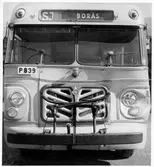 Kollisionskadad buss, Statens Järnvägars, SJ buss 2123.