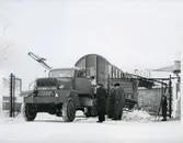 Transport av godsvagn på vagnbjörn.