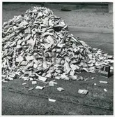 Vedflis för gengasdrift. Tändsticksask som storleksjämförelse.