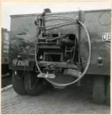 Bakdel av Deutsche Bundesbahn lastbil.