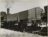 Ånglok med godsvagn Statens Järnvägar, SJ Im.