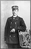 August Erik Nordling, konduktör vid Uppsala - Gävle Järnväg.