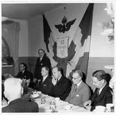 Statens Järnvägar, SJ Tryckeri i Tomteboda firar 30 års jubileum. Personalen från biljett- och blankettkontoret.