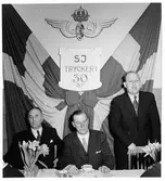 Statens Järnvägar, SJ Tryckeri i Tomteboda firar 30 års jubileum. Personal från biljett- och blankettkontoret.