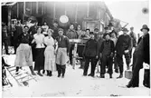 Rallarlag vid Munkedal station.