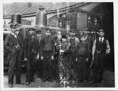 Personal framför ånglok vid Gotlands Järnväg, GJ.