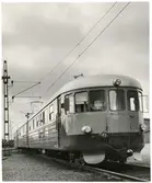 Trafikaktiebolaget Grängesberg–Oxelösunds Järnvägar, TGOJ rälsbuss efter leverans från Hilding Carlsson Mekaniska Verkstad.