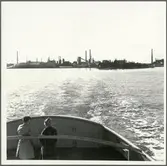 Vy på Oxelösund hamn från Östersjön.