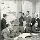 Ryska ingenjörer på studiebesök vid Trafikaktiebolaget Grängesberg - Oxelösunds Järnvägar, TGOJ.