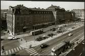 Gatusidan av Stockholms Centralstation 1962.