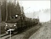 Trafikaktiebolaget Grängesberg–Oxelösunds Järnvägar, TGOJ Hg 203 vid underhåll av sträckan mellan Harsjön och Bälgviken 1967.