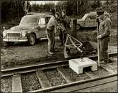 Underhållsarbete på sträckan mellan Harsjön och Bälgviken 1967.