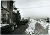 Snöröjning på Grängesberg malmbangård 1966.