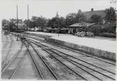 Bangård och växel vid Jönköping centralstation.