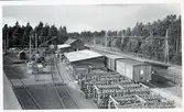 Förråd på bangård.