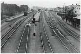 Bangården vid Hässleholm station.