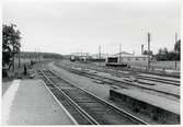 Bangården vid Jakobsberg station.