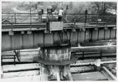 Svängbara järnvägsbron vid Stäket, på sträckan mellan Stäket och Kungsängen.