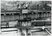 Svängbara järnvägsbron vid Stäket, på sträckan mellan Stäket och Kungsängen.
