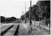 Bangården vid Ljung station, i riktning mot Herrljunga.