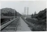 På sträckan mellan Strömstad och Skee. Strax innan elektrifieringen.