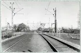 Järnvägsövergång i Fosieby S. Sedd från spåret.