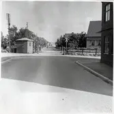 Järnvägskorsningen vid Böckaregatan på linjen Fjärdingslöv och Trelleborg.