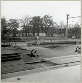 Järnvägsövergång vid Örtofta station.