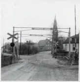 Järnvägsövergång vid Asmundtorp Västra på linjen mellan Landskrona och Billeberga.