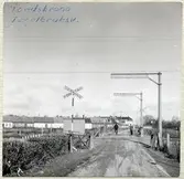 Järnvägsövergång vid Tegelbruksgatan i Landskrona på linjen mellan Billeberga och Landskrona.