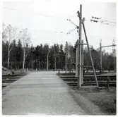 Järnvägsövergång vid Boxholm station.