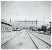 Järnvägsövergång vid Sävsjö station.