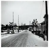 Järnvägsövergång i Hjältevad.