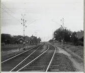 Järnvägsövergång vid Vejbyslätt på linjen mellan Förslövsholm och Skälderviken.