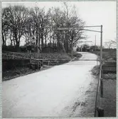 Järnvägsövergång vid Kågeröd på linjen mellan Axelvold och Billesholm.