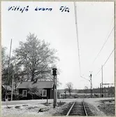 Järnvägsövergång vid Vittsjö kvarn på linjen mellan Emmaljunga och Vittsjö.