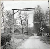 Järnvägsövergång vid Tvärskog, på sträckan mellan Finja och Tyringe.