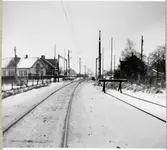 Järnvägsövergång vid Östergatan i Åstorp, på sträckan mellan Kvidinge och Åstorp.