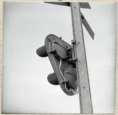 Ljussignal vid järnvägsövergång.