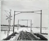 Järnvägsövergång vid Jöns Jonsgården strax söder om Kattarp.