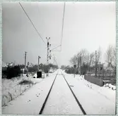 Järnvägsövergång på linjen mellan Mölle och strandbaden.