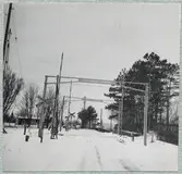 Järnvägsövergång vid Lerhams lid.