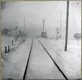 Järnvägsövergång vid Hyltarp banvaktstuga.